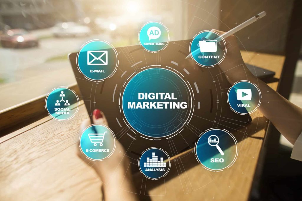 Digital marketing tips concept. Internet. Online. Search Engine Optimisation. SEO. SMM. Video Advertising.